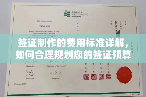 保定签证制作的费用标准详解，如何合理规划您的签证预算